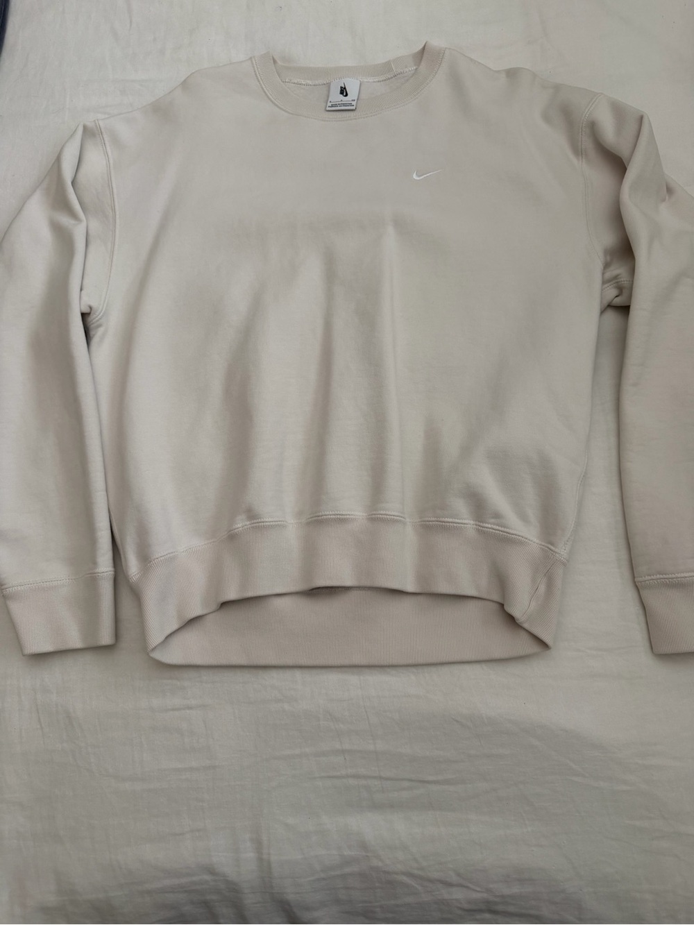 Nike Neutral Crewneck Sweatshirt in Off-White